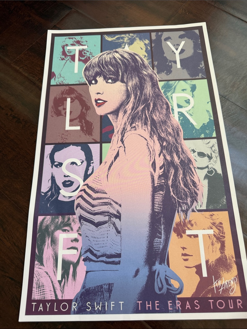 Taylor Swift Pop Art Poster in Pink, Blue, Green, Purple, Orange